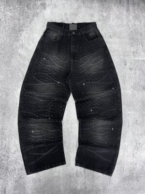 IMG_8397 Jean Baggy Black "Strass"
