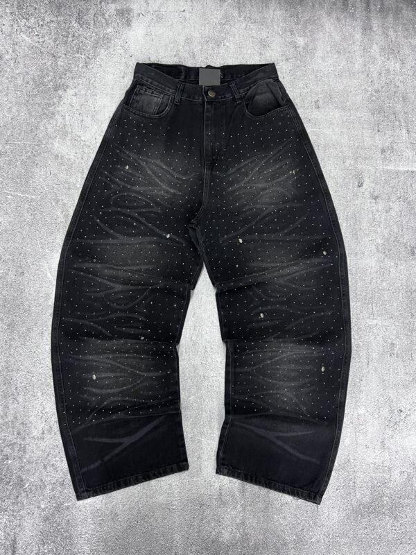 Jean Baggy Black "Strass"