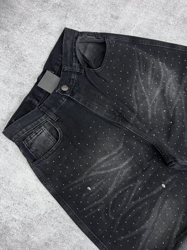 Jean Baggy Black "Strass"