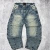 Jean Baggy Stone con recortes