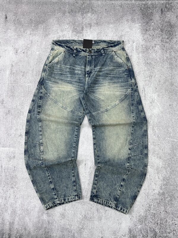 Jean Baggy Stone con recortes