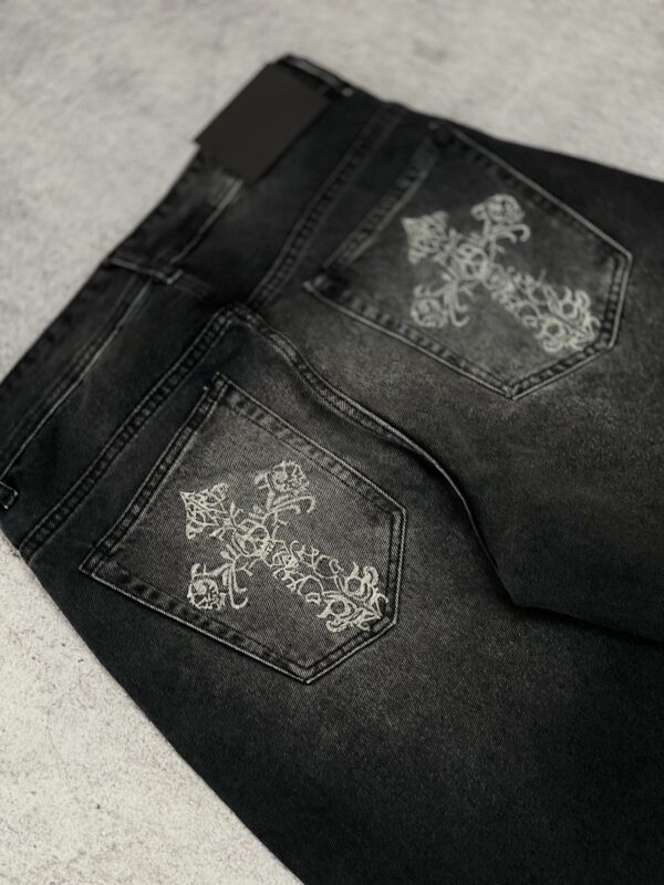 Jean Baggy Black "Skull"