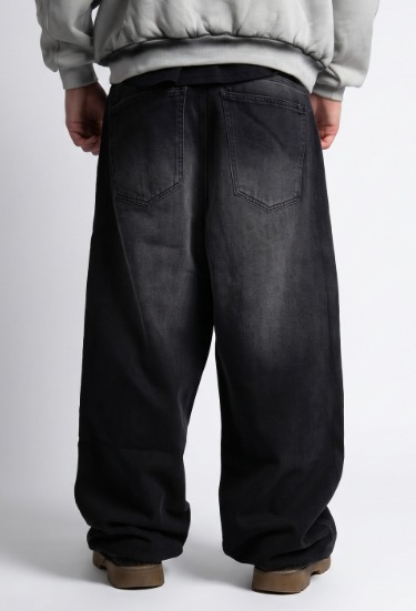 Jean Baggy Black "Strass"